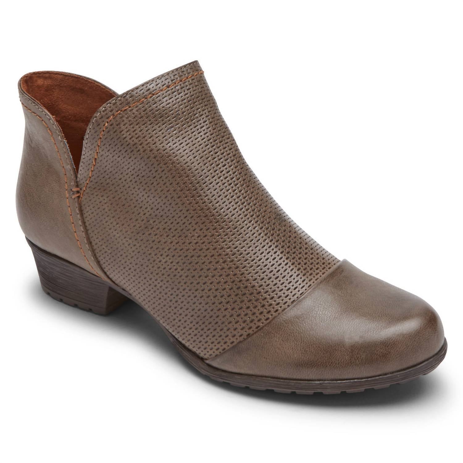 Damen Gratasha V-Cut Stiefel in Taupe