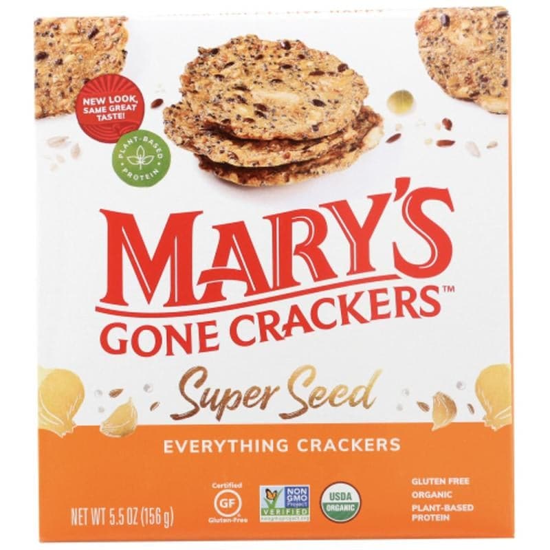 Mary's Gone Crackers Super Seed Everything Crackers, 5.5oz