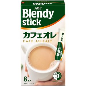 AGF Blendy Stick Cafe au Lait Instant Kaffee mit Milch 8 Sticks
