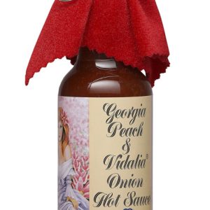 Georgia Pfirsich Vidalia Zwiebel scharfe Sauce mit rotem Samt Top, . – 5oz