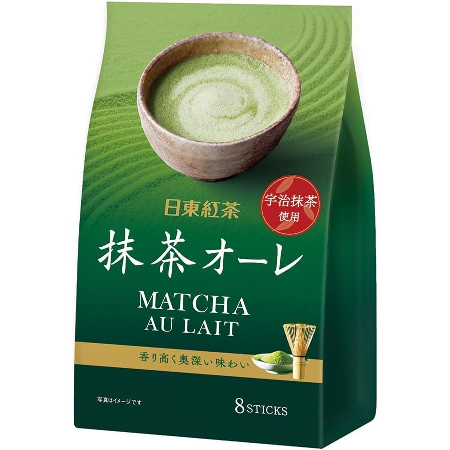 Nitto Tee Matcha Grüner Tee Latte Pulver (Matcha Au Lait) 8 Sticks