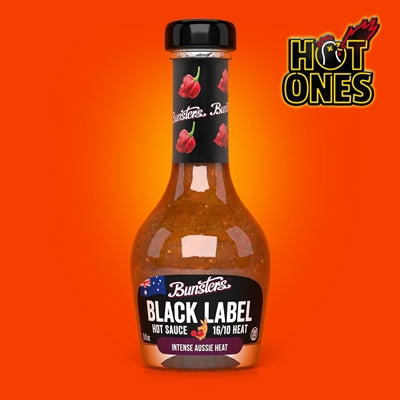 Chilisauce Bunsters Schwarz Label Hitze 6 Hot Ones