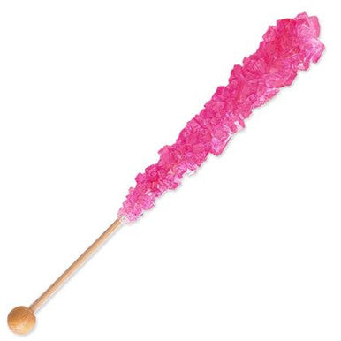 Rosa Rock Süßigkeiten Sticks – 10 Stück