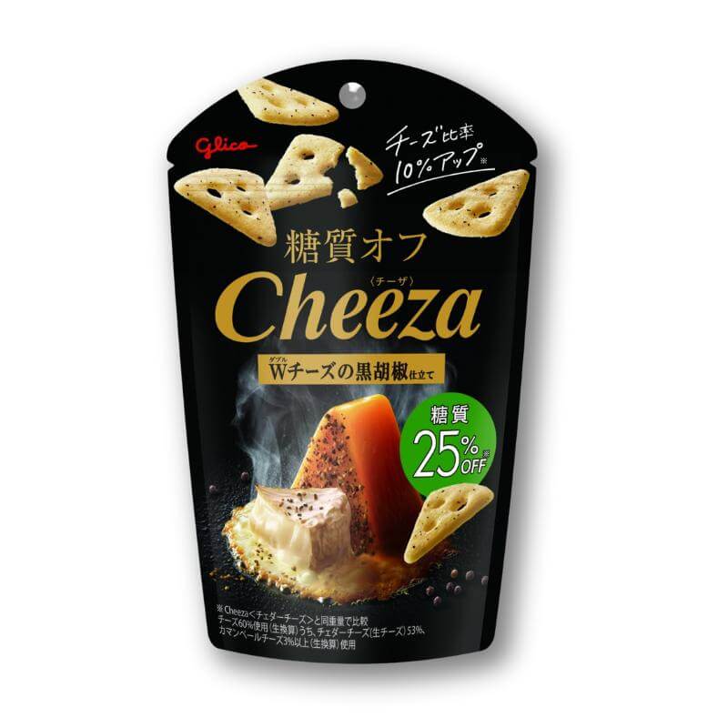 Glico Cheeza Crackers – Doppelte Käse Schwarz Pfeffer Cheddar & Camembert