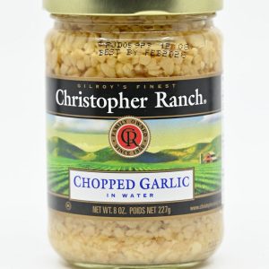 gehackt Knoblauch in Wasser christopher Ranch Gilroy Kalifornien 8