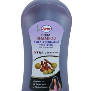 Ayur Kräutershampoo Amla & Shikakai mit Reetha für normales Haar, 1L