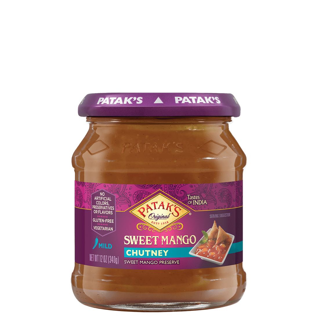 Patak's süß Mango Chutney (Milde) – 12oz