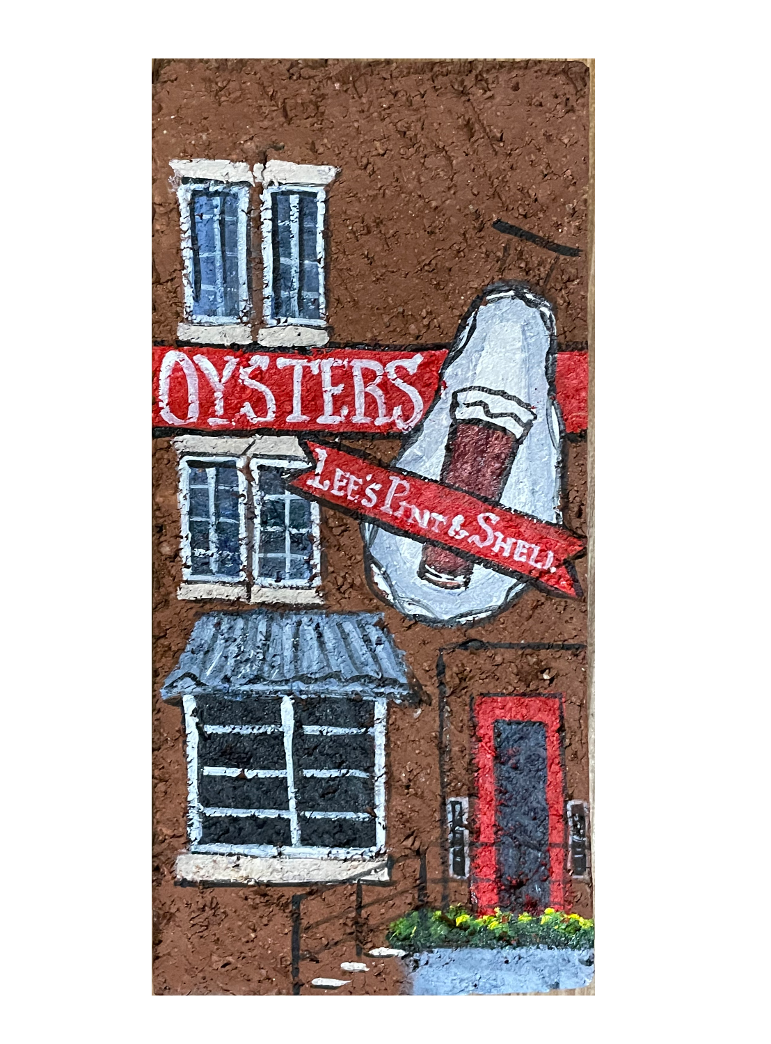 Linda Amtmann Handgemalte Brick-Lees Pint und Oyster