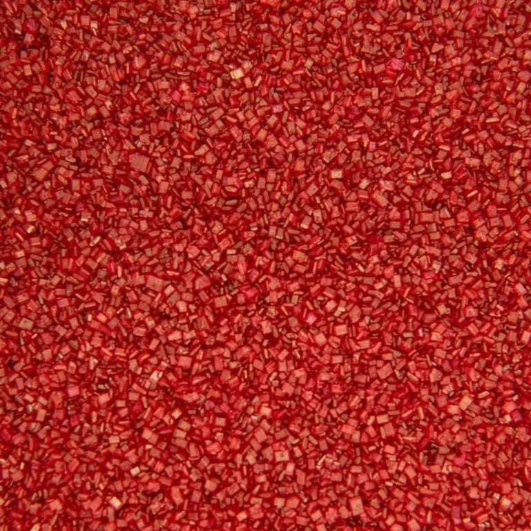Roter Zuckerkristall