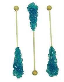 Blau Rock Süßigkeiten Swizzle Sticks Blaue Himbeere (verzogen) – 18 Stück