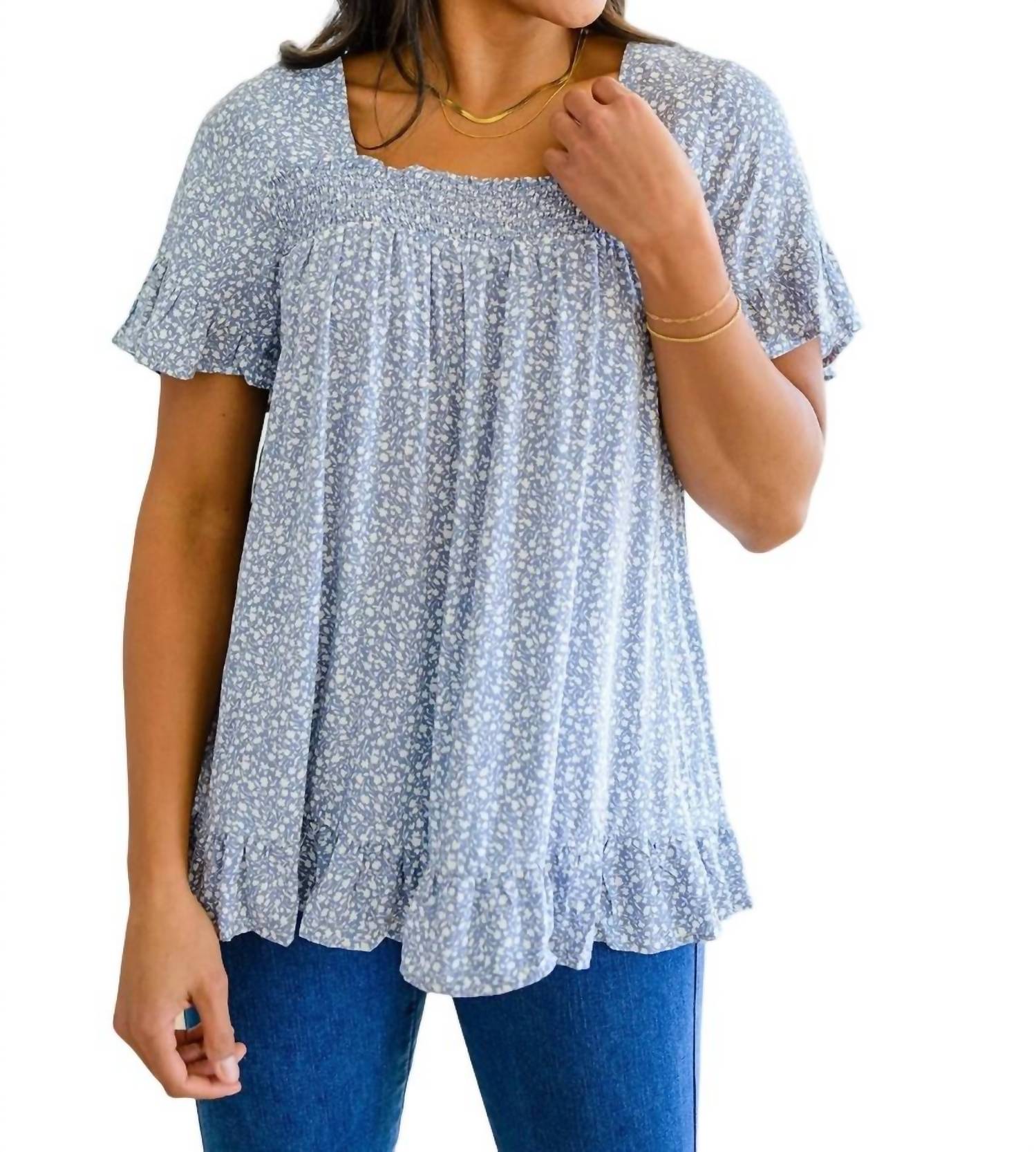 Süßes zum Mitnehmen Top in Pastellblau
