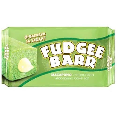 Rebisco – Fudgee Barr – Macapuno Creme gefüllte Macapuno Kuchen Bar – 10er Packung – 42 G