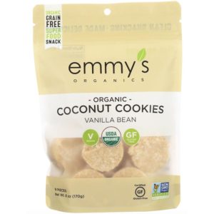 Emmy’s Organics Kokosnusskekse Vanillebohne, – 6oz