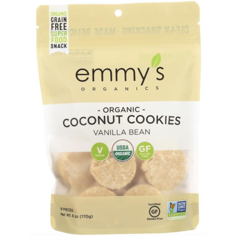 Emmy's Organics – Kokosnuss Kekse Vanillebohne, 6oz
