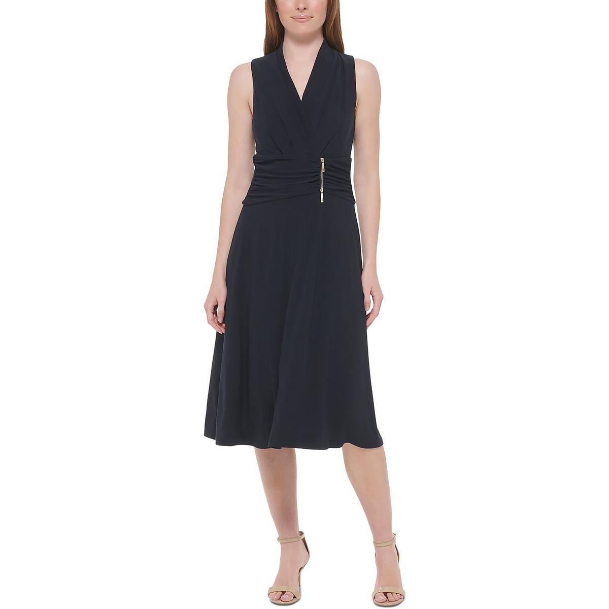Cocktail Fit & Flare Kleid mit Blumenmuster