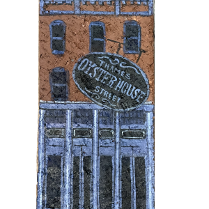 Linda Amtmann – Handbemalter Ziegelstein mit Motiv Thames Street Oyster House