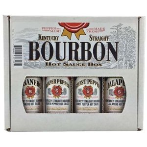 Kentucky Straight Bourbon scharfe Sauce Geschenkbox, 4/ . – 5oz