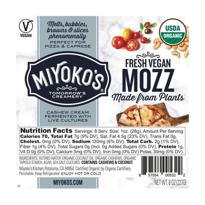 Miyoko's Creamery – Bio Cashew-Milch Mozzarella, 8 Unzen