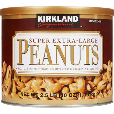 Kirkland gebraten und gesalzen Super Extra Große Erdnüsse, 2,5 Pfund