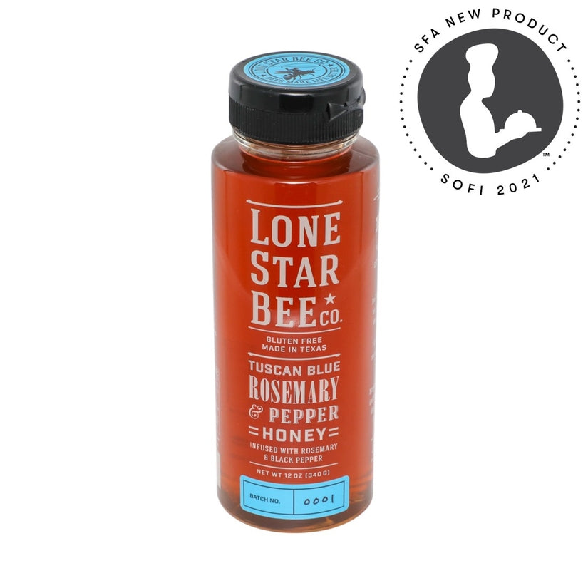 Lone Star Bee Company Tuscan Blau Rosmarin & Pfeffer Honig