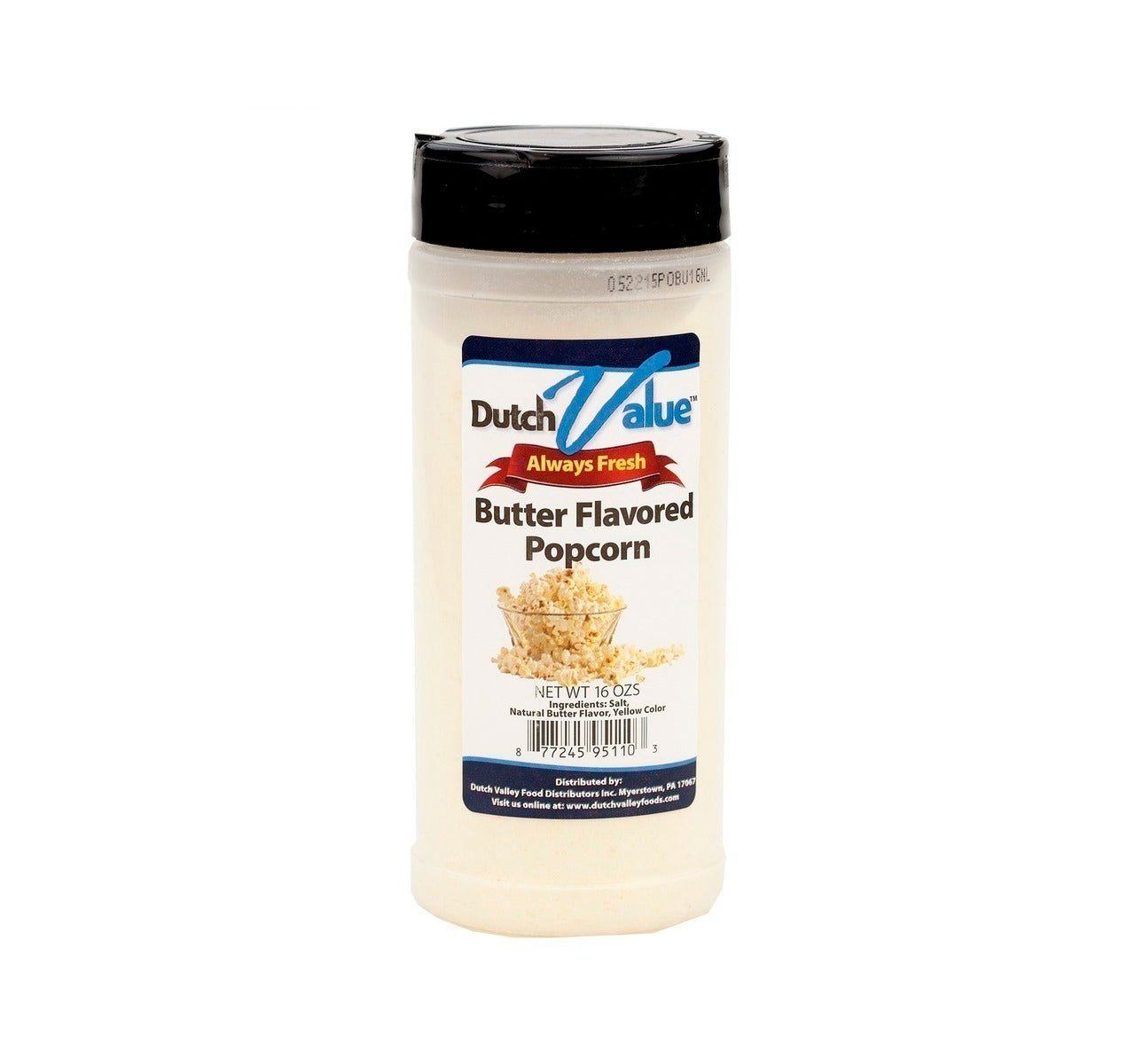 Dutch Value Butter aromatisierter Popcorn Salz 16 oz. Flasche