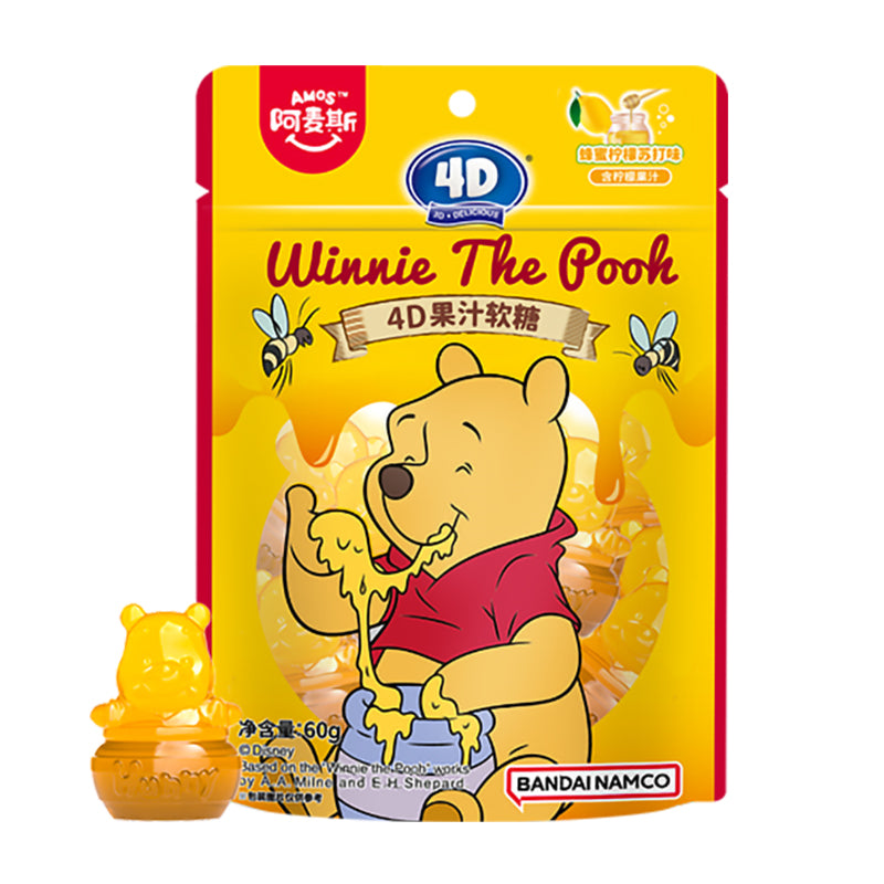Amos Winnie the Pooh Honig Zitrone Soda Gummy Süßigkeiten 60g