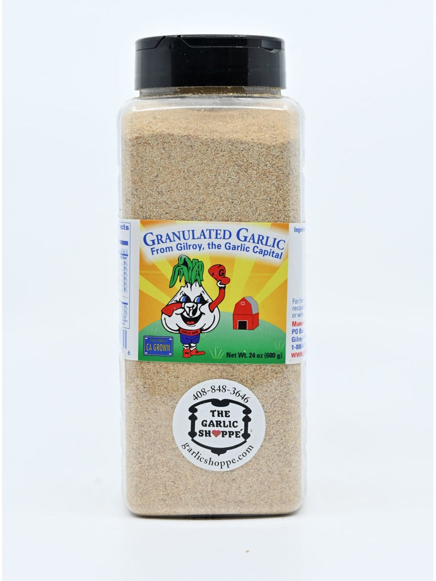Granulierter Knoblauch von Gilroy CA Garlic Dude Von The Garlic Shoppe 24 o