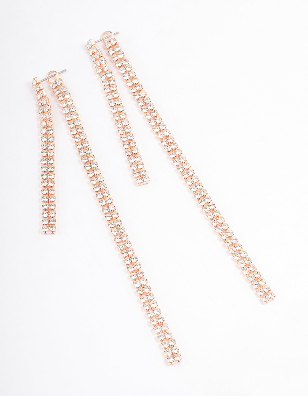 Ohrringe mit Diamanten vorne und hinten aus Roségold