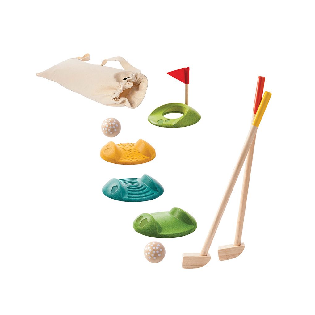 PlanToys Nachhaltiges Mini Golf Yard Spiel – Komplettset