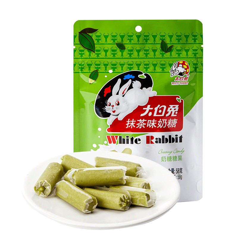 Weißes Kaninchen Matcha Geschmack Creamy Süßigkeiten 58g