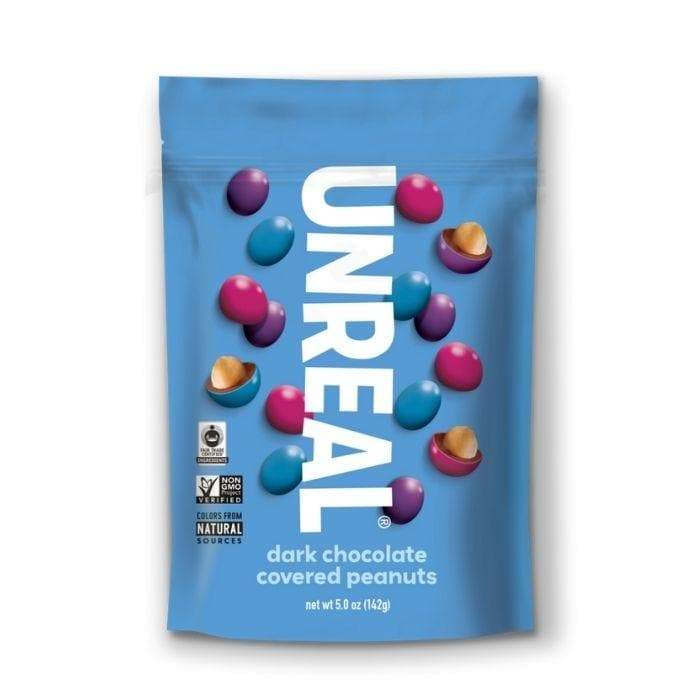 Unreal dunkle, mit Schokolade überzogene Erdnüsse, – 5oz