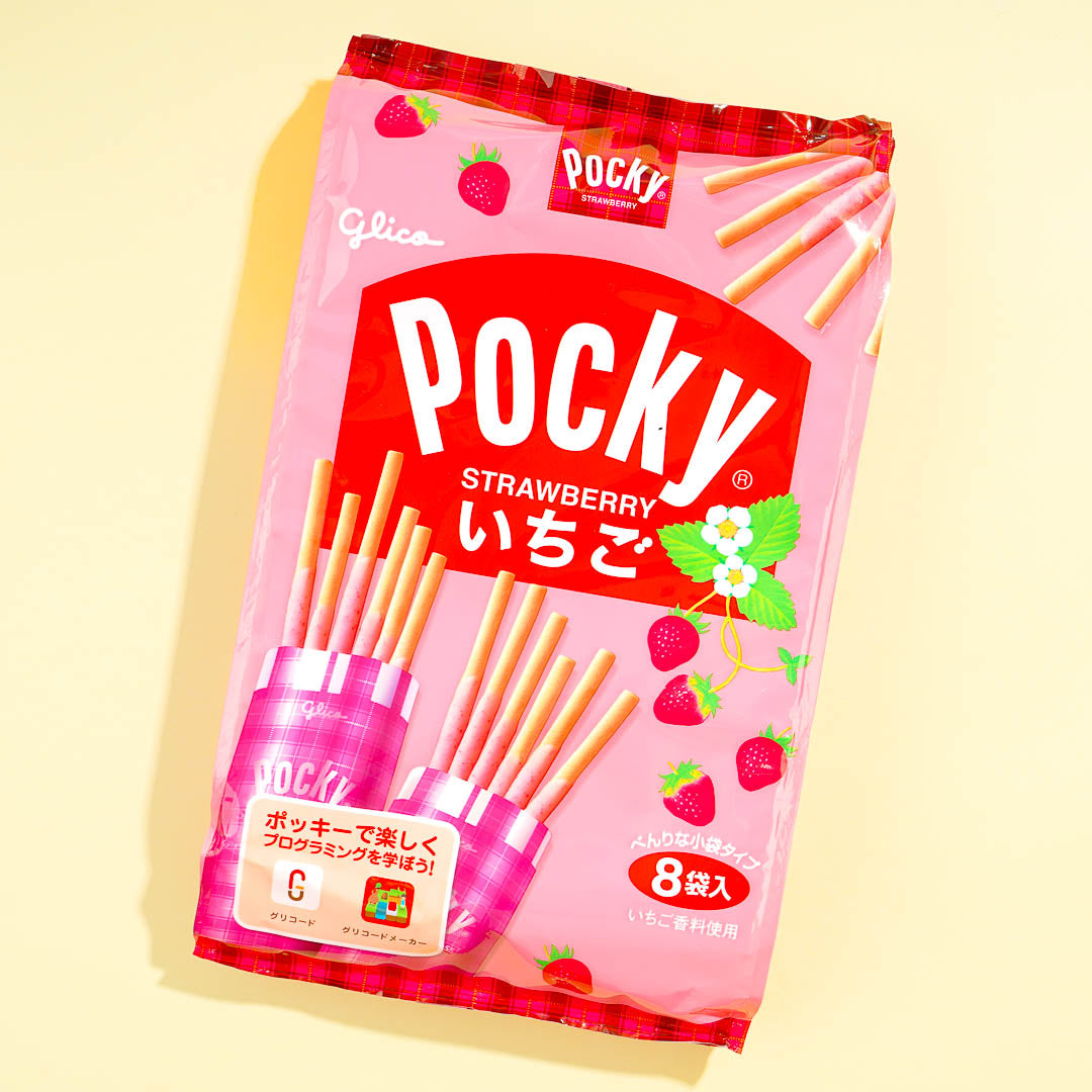 Riesige Erdbeere Pocky Biskuit Sticks Packung – 8 Stück