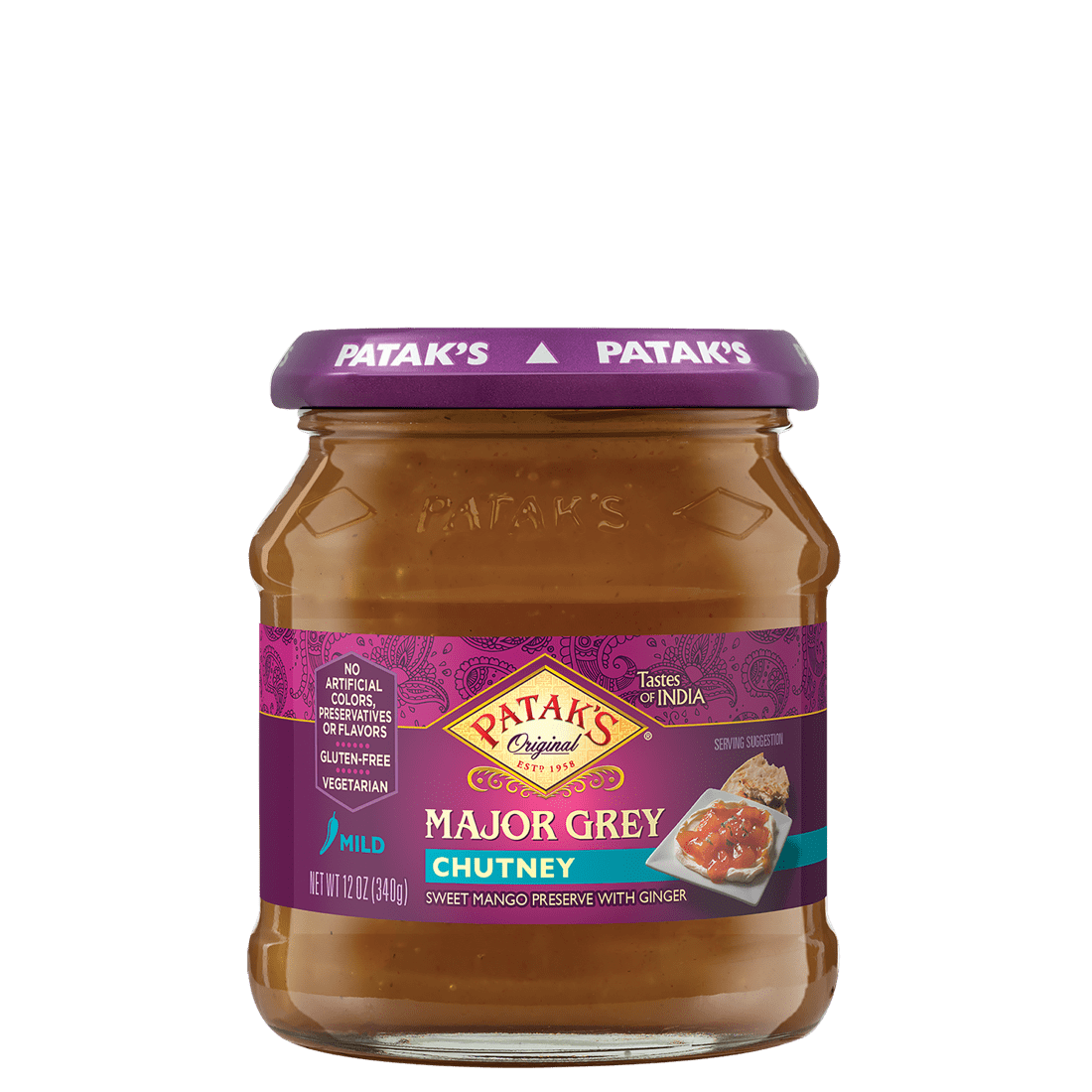 Patak's Major Grau Chutney (Milde) – 12oz