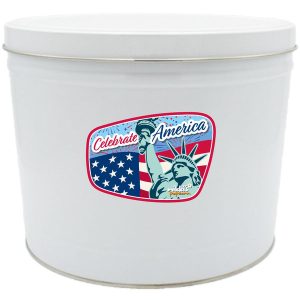 2 Gal patriotischen Popcorn Zinn