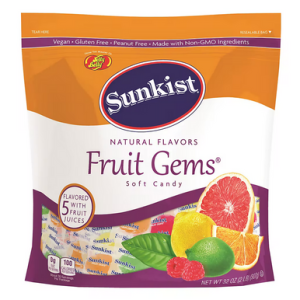 Sunkist Fruit Gems Soft Süßigkeiten einzeln verpackt, 32 Unzen.