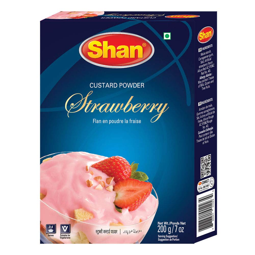 Shan Custard Pulver Erdbeere 7 oz (200g)