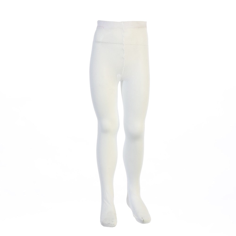Mädchen weiß undurchsichtige Footed Stretchy Strumpfhose 12M-16