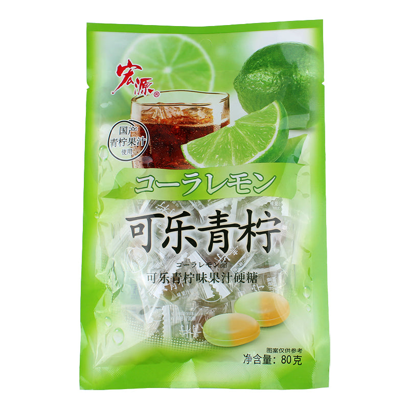 Hongyuan Cola & Limette Geschmack hart Süßigkeiten 80g