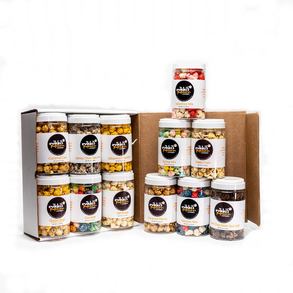 6 Packung Popcorn Glas Sampler Geschenkbox-FREE SHIP
