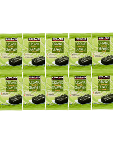 Kirkland Bio geröstet Seaweed Snack,.6 Unzen (10er Packung)