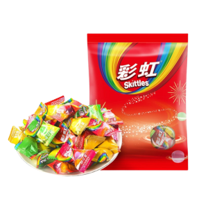 Skittles Bubble Hard Süßigkeiten – Glücksgeschmack – 250g