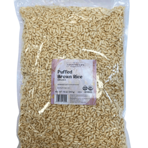 gepufft brauner Reis, bio