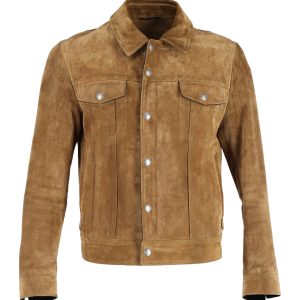 Tom Ford Trucker Jacke aus Wildleder in Braun