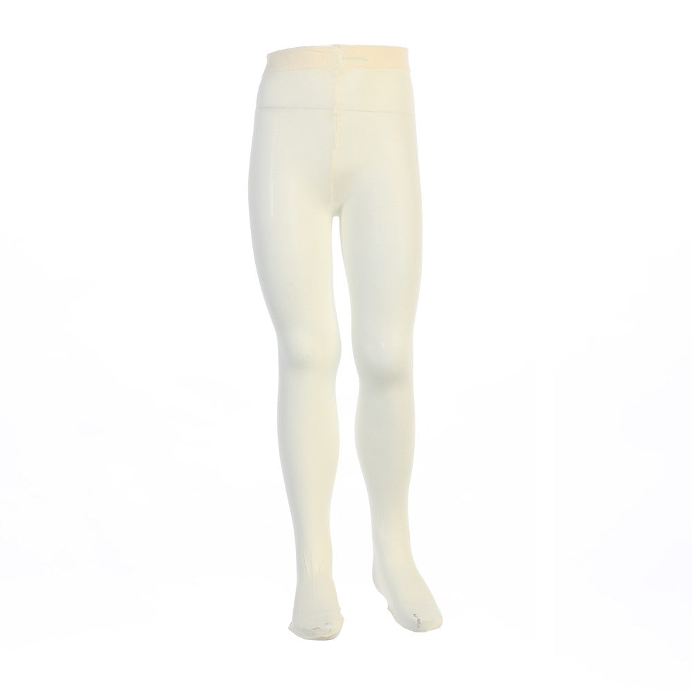 Mädchen Elfenbein Opaque Footed Stretchy Strumpfhosen 12M-16