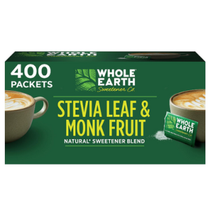 ganze Erde Stevia Blatt und Mönch Frucht Null Kalorien Süßstoff, 400 Packungen
