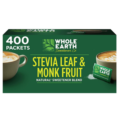 ganz Earth Stevia Leaf und Monk Frucht Zero Calorie Süßstoff, 400 Packungen