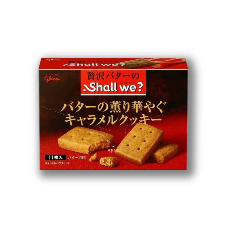 Glico Shall We? Karamell Butter Kekse