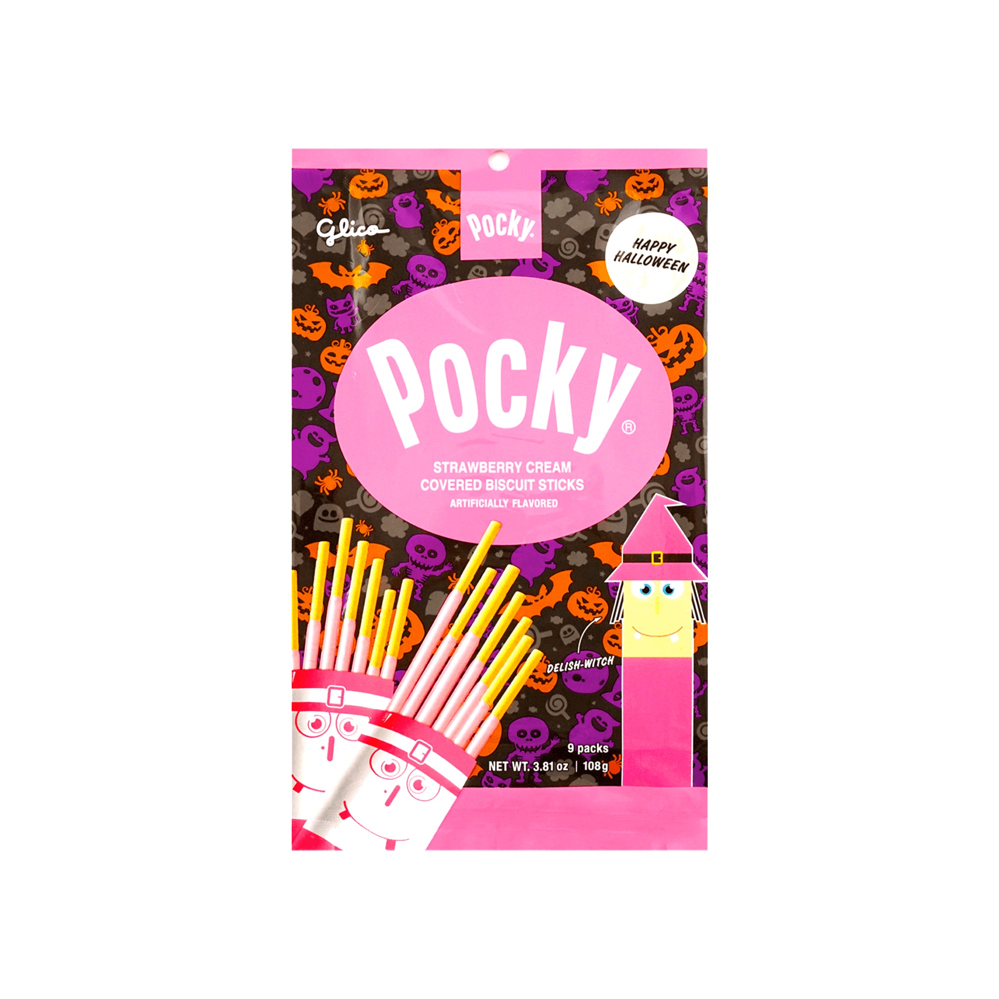 Pocky Halloween Erdbeercreme – 9 Packungen (Japan)