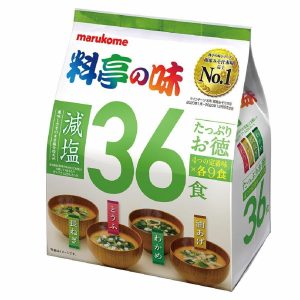 Marukome Assorted Sofortige natriumarme Miso-Suppe mit Toppings 36 ct.