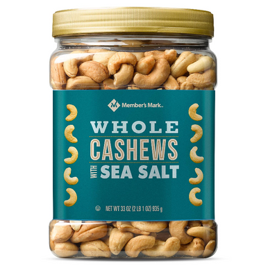Member's Mark Geröstete ganze Cashewnüsse mit Meersalz, 33 oz